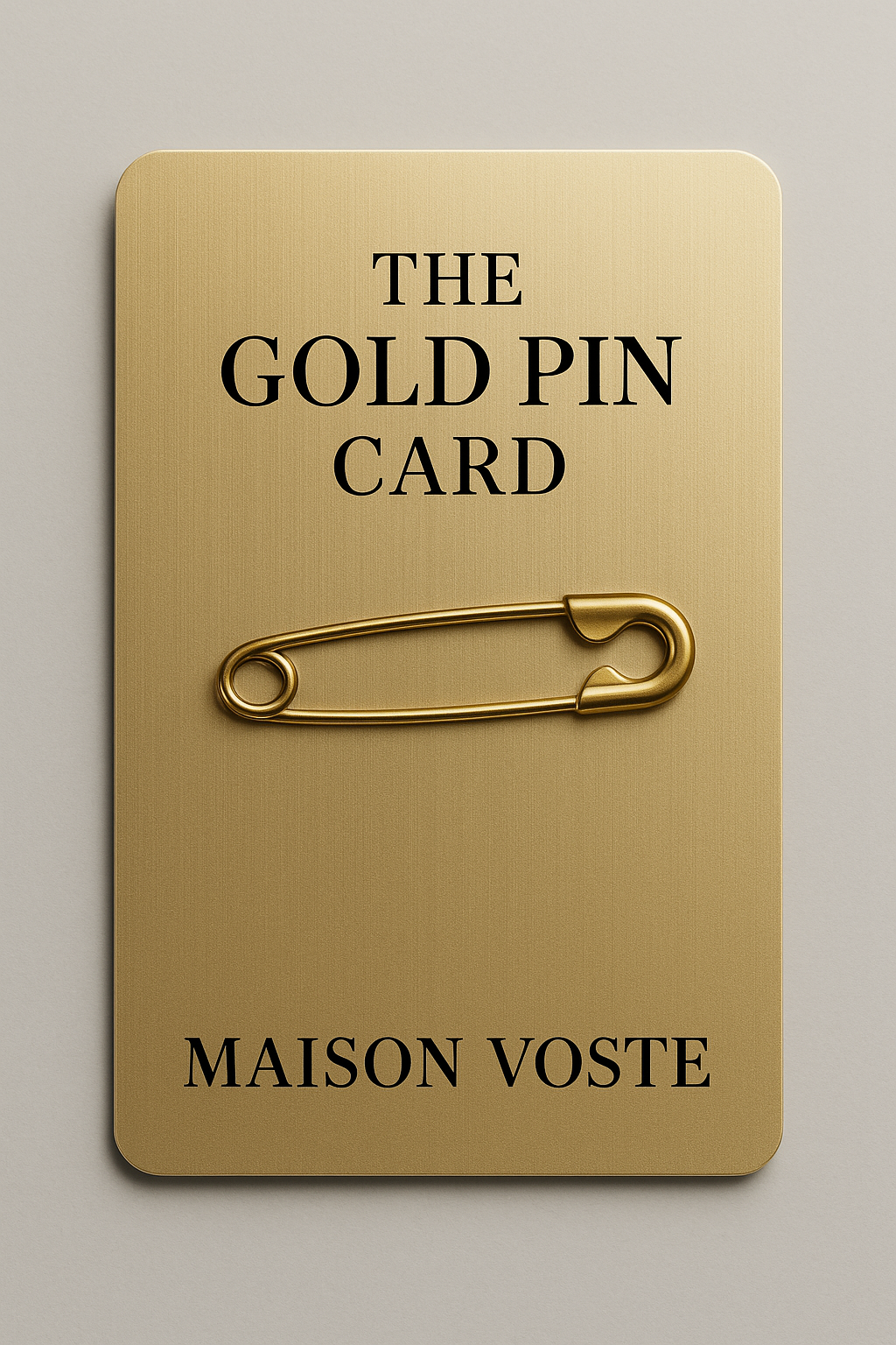 The Gold Pin Card
